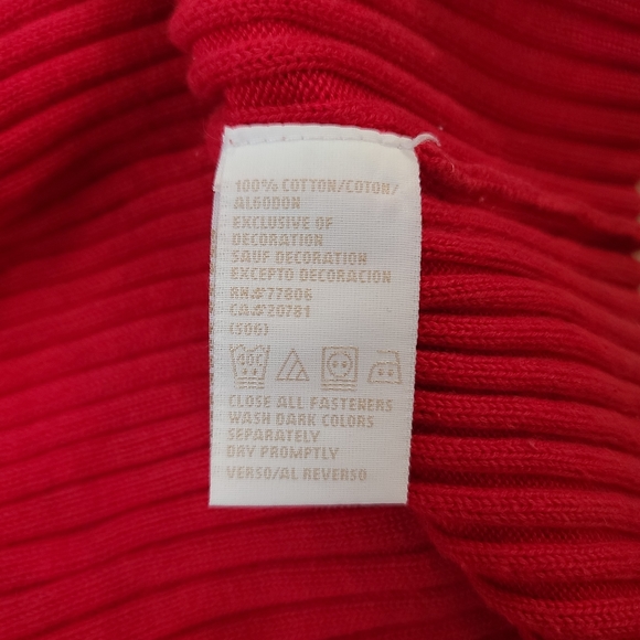 Tommy Hilfiger Red Ribbed Sweater - Picture 4 of 9